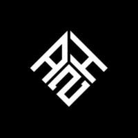 diseño del logotipo de la letra webazh sobre fondo negro. concepto de logotipo de letra de iniciales creativas azh. diseño de letras azh. vector