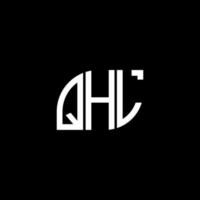 QHL letter logo design on black background.QHL creative initials letter logo concept.QHL vector letter design.