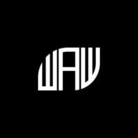 concepto creativo del logotipo de la letra de las iniciales waw. Diseño de letra waw. Diseño de logotipo de letra waw sobre fondo negro. concepto creativo del logotipo de la letra de las iniciales waw. diseño de letras waw. vector