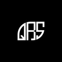 diseño de logotipo de letra qrs sobre fondo negro. concepto de logotipo de letra de iniciales creativas qrs. diseño de carta qrs. vector