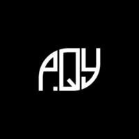 PQY letter logo design on black background.PQY creative initials letter logo concept.PQY vector letter design.