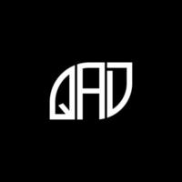 QAD letter logo design on black background.QAD creative initials letter logo concept.QAD vector letter design.
