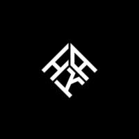 HKA letter logo design on black background. HKA creative initials letter logo concept. HKA letter design. vector
