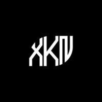 diseño del logotipo de la letra xkn sobre fondo negro. concepto de logotipo de letra inicial creativa xkn. diseño de letras xkn. vector