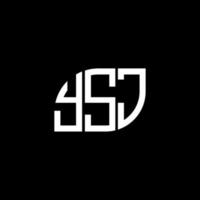 YSJ letter logo design on black background. YSJ creative initials letter logo concept. YSJ letter design. vector
