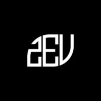diseño del logotipo de la letra zev sobre fondo negro. concepto de logotipo de letra inicial creativa zev. diseño de letras zev. vector