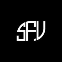 concepto de logotipo de letra de iniciales creativas sfv. diseño de letras sfv. diseño de logotipo de letras sfv sobre fondo negro. concepto de logotipo de letra de iniciales creativas sfv. diseño de letras sfv. vector