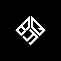 diseño de logotipo de letra byq sobre fondo negro. concepto de logotipo de letra de iniciales creativas byq. diseño de letras byq. vector