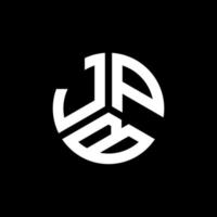 JPB letter logo design on black background. JPB creative initials letter logo concept. JPB letter design. vector