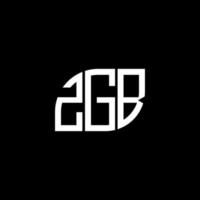 ZGB creative initials letter logo concept. ZGB letter design.ZGB letter logo design on black background. ZGB creative initials letter logo concept. ZGB letter design. vector
