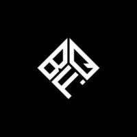 BFQ creative initials letter logo concept. BFQ letter design.BFQ letter logo design on black background. BFQ creative initials letter logo concept. BFQ letter design. vector