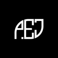 PEJ letter logo design on black background.PEJ creative initials letter logo concept.PEJ vector letter design.