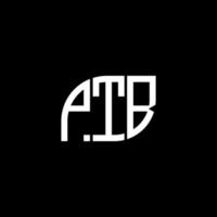 PTB letter logo design on black background.PTB creative initials letter logo concept.PTB vector letter design.