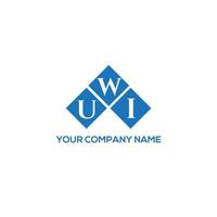 UWI letter logo design on white background. UWI creative initials letter logo concept. UWI letter design. vector