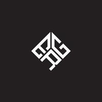 ERG letter logo design on black background. ERG creative initials letter logo concept. ERG letter design. vector