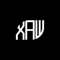 diseño de logotipo de letra xaw sobre fondo negro. concepto de logotipo de letra de iniciales creativas xaw. diseño de letra xaw. vector