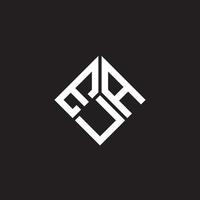 EUA letter logo design on black background. EUA creative initials letter logo concept. EUA letter design. vector