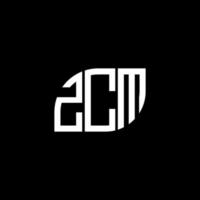 diseño de logotipo de letra zcm sobre fondo negro. concepto de logotipo de letra inicial creativa zcm. diseño de letras zcm. vector