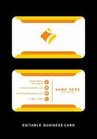 yellow orange business card design vector