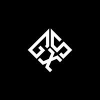 GXS letter logo design on black background. GXS creative initials letter logo concept. GXS letter design. vector