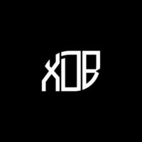 xdb letter design.xdb letter logo design sobre fondo negro. concepto de logotipo de letra de iniciales creativas xdb. xdb letter design.xdb letter logo design sobre fondo negro. X vector