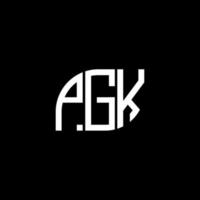 diseño del logotipo de la letra pgk sobre fondo negro.concepto del logotipo de la letra de las iniciales creativas pgk.diseño de la letra vectorial pgk. vector