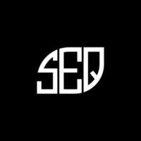 SEQ letter logo design on black background. SEQ creative initials letter logo concept. SEQ letter design. vector