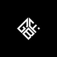 GBF letter logo design on black background. GBF creative initials letter logo concept. GBF letter design. vector