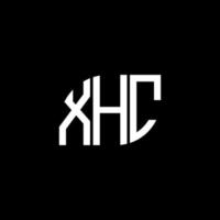 diseño de logotipo de letra xhc sobre fondo negro. concepto de logotipo de letra de iniciales creativas xhc. diseño de letras xhc. vector