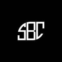 diseño de logotipo de letra sbc sobre fondo negro. concepto de logotipo de letra de iniciales creativas sbc. diseño de letras sbc. vector