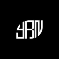 YRN letter logo design on black background. YRN creative initials letter logo concept. YRN letter design. vector
