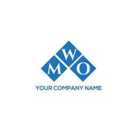 MWO letter logo design on white background. MWO creative initials letter logo concept. MWO letter design. vector
