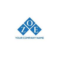 diseño de logotipo de letra zoe sobre fondo blanco. concepto del logotipo de la letra de las iniciales creativas de zoe. diseño de letras zoe. vector