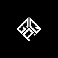 GPQ letter logo design on black background. GPQ creative initials letter logo concept. GPQ letter design. vector