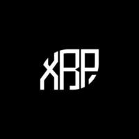diseño del logotipo de la letra xrp sobre fondo negro. concepto de logotipo de letra de iniciales creativas xrp. diseño de carta xrp. vector