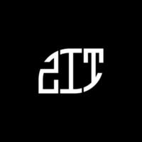 ZIT letter logo design on black background. ZIT creative initials letter logo concept. ZIT letter design. vector