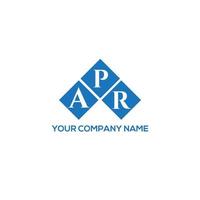 APR letter logo design on white background. APR creative initials letter logo concept. APR letter design. vector