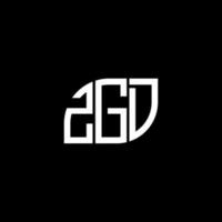 ZGD letter logo design on black background. ZGD creative initials letter logo concept. ZGD letter design. vector