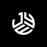 JYE letter logo design on black background. JYE creative initials letter logo concept. JYE letter design. vector