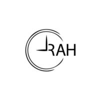 RAH letter logo design on white background. RAH creative initials letter logo concept. RAH letter design. vector