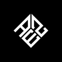 diseño de logotipo de letra aez sobre fondo negro. concepto de logotipo de letra de iniciales creativas aez. diseño de letras aez. vector