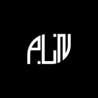 PLN letter logo design on black background.PLN creative initials letter logo concept.PLN vector letter design.
