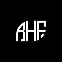 RHF letter logo design on black background. RHF creative initials letter logo concept. RHF letter design. vector