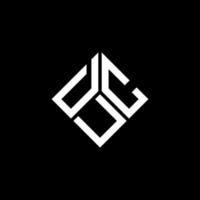 DUC letter logo design on black background. DUC creative initials letter logo concept. DUC letter design. vector