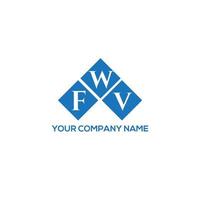 FWV letter logo design on white background.  FWV creative initials letter logo concept.  FWV letter design. vector