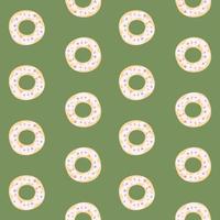 Donuts pattern. Hand-drawn cheerful vector pattern.