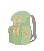 Travel backpack for hiking. Expedition backpack, equipment. Vector illustration.