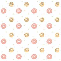 Donuts pattern. Sweet donut on pattern for kitchen, textile, menu. vector