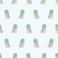 Jellyfish pattern. Bright cartoon jellyfish for children's background, textiles, fabrics.