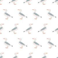 Seagull pattern. Marine theme. Pattern for textiles, fabrics, wallpapers. vector